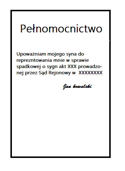 Opłata skarbowa od pełnomocnictwa