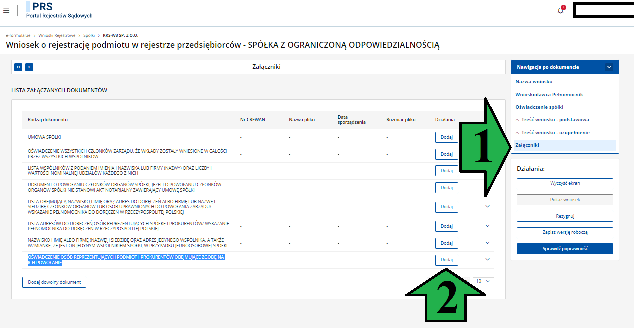 Jak dodać w systemie PRS zgodę Prokurenta na powołanie?